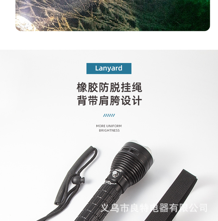 ipx8 Cross-border exclusive bestseller Diving P70 flashlight, 100-meter deep-sea diving, ultra-bright LED pic 9