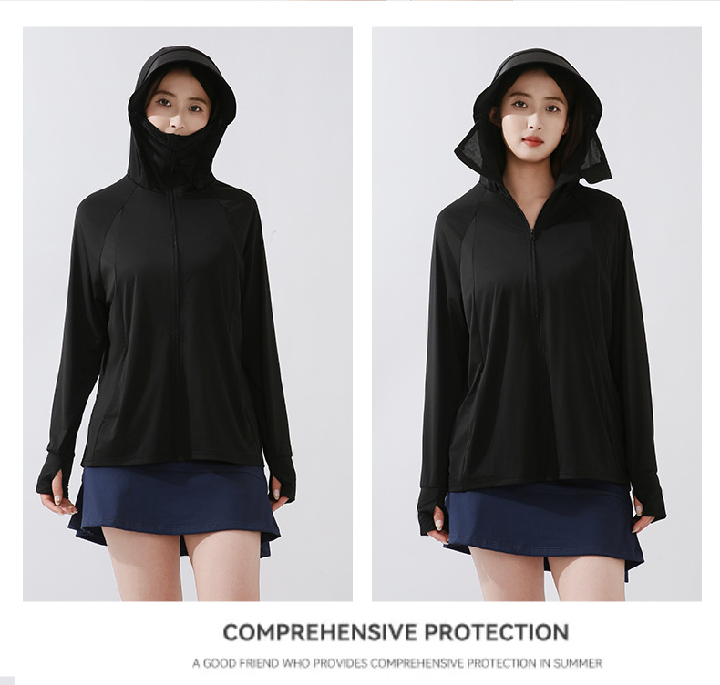 This is the same style of summer outdoor sun-protective clothing for both men and women. It is a loose and large-sized sun-protective garment with ice silk pic 57