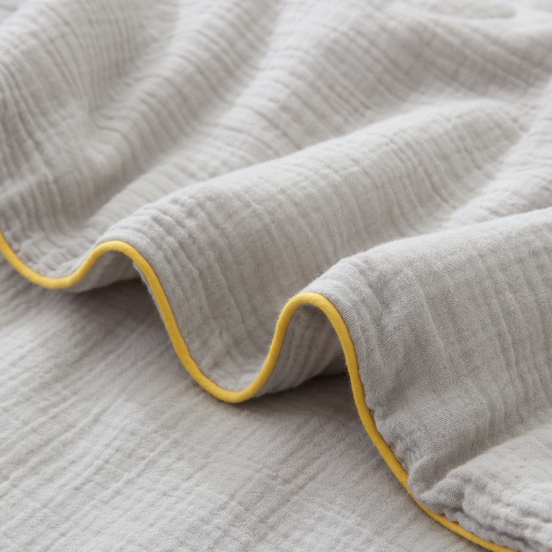 Summer pure cotton double-layer gauze air-conditioned quilt for newborns, washed and embroidered baby summer quilt pic 7