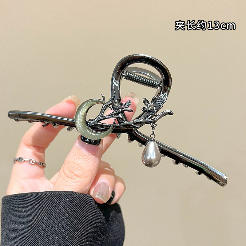 新中式国风抓夹女款2024新款高级感后脑勺发饰古风鲨鱼夹大号夹子详情10