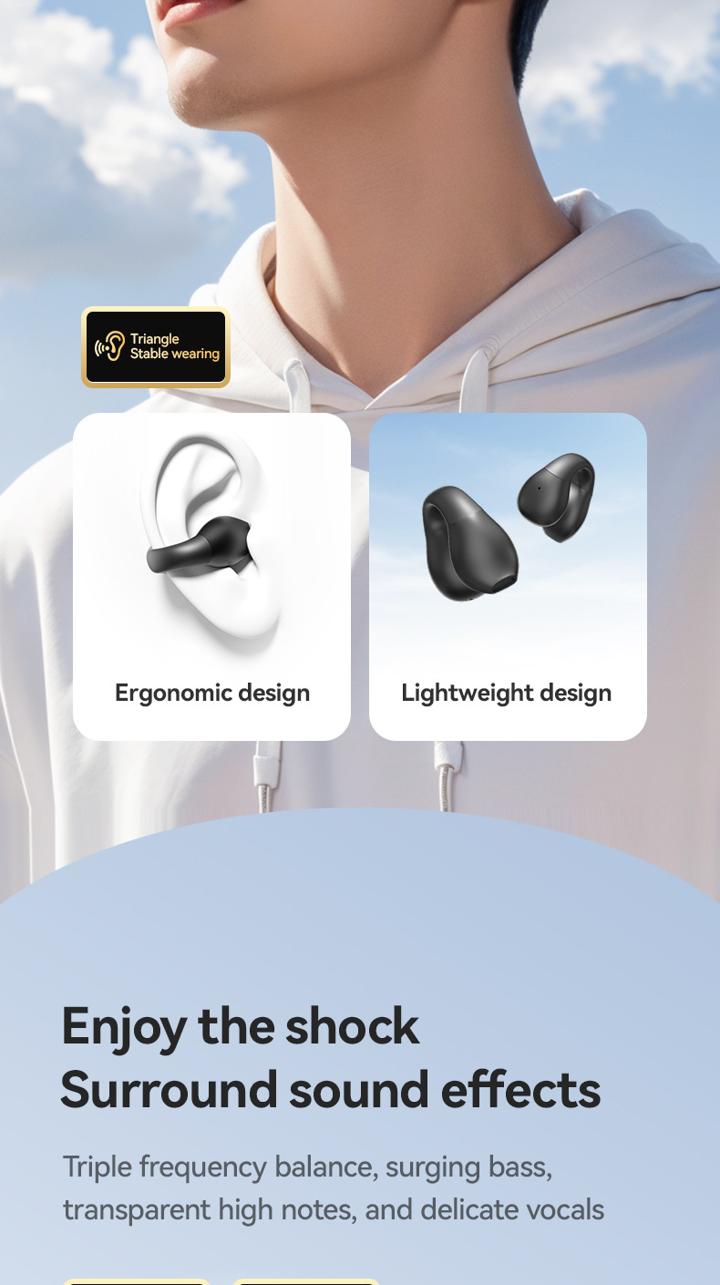 Cross-border M67 Bluetooth headphones, wireless, non-in-ear, sports, ultra-long battery life, mini new product, 5.3 In-ear style pic 6