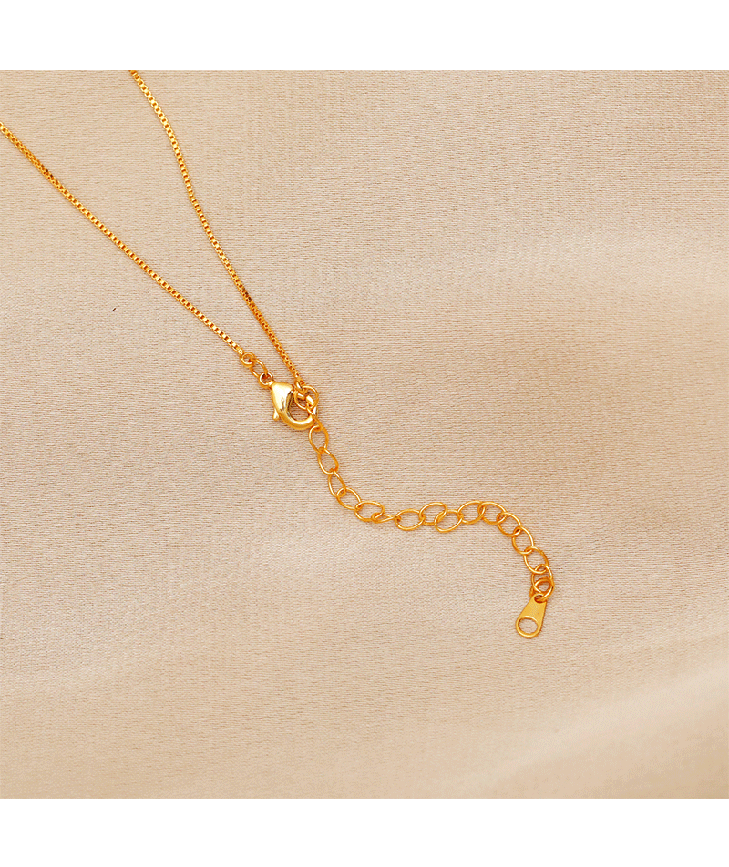 Hyacinto japonés coreano moda geométrica circonio doble anillo colgante diseño de personalidad rectángulo clavícula cadena nicho pequeño fresco adorno collar pic 7