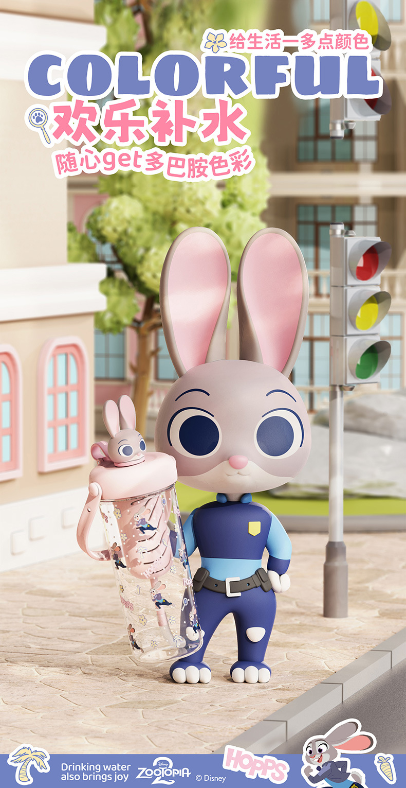 New Xiaoman doll fruit tea plastic cup, cute straw cup for primary school students, Le Si Double Drink, summer plastic water cup for school pic 18