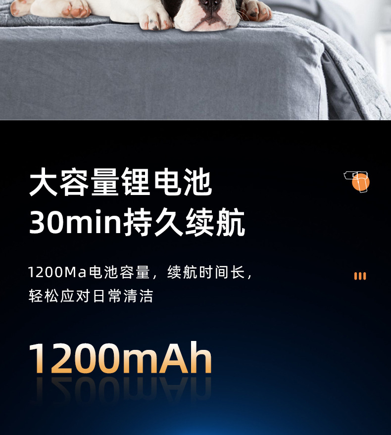 夕米手持便携式车载吸尘器 吸吹两用一体无线大吸力汽车用吸尘器详情11