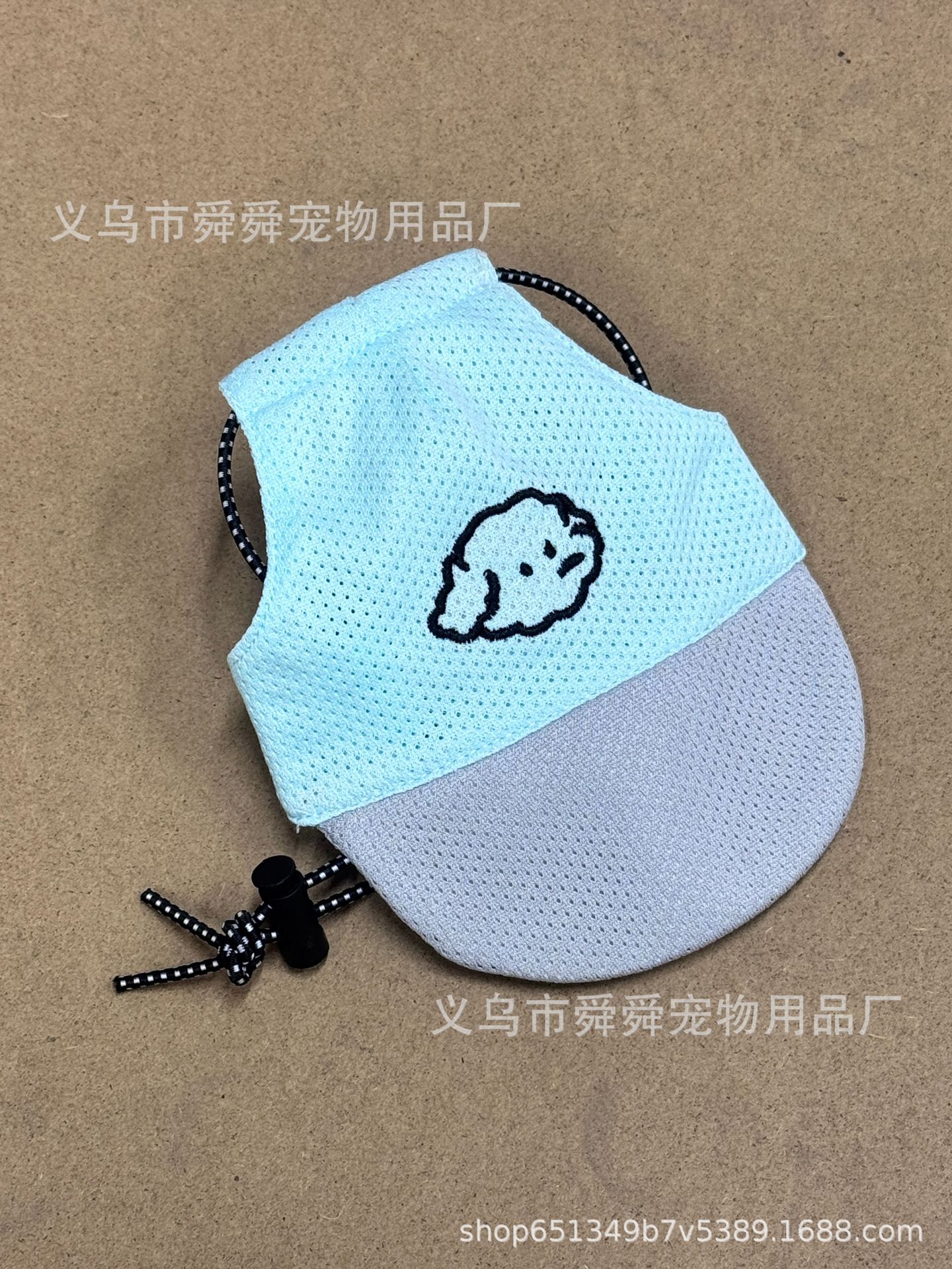 宠物狗狗猫咪帽子春夏外出遮阳防勒帽防脱可调节绳扣鸭舌帽详情8