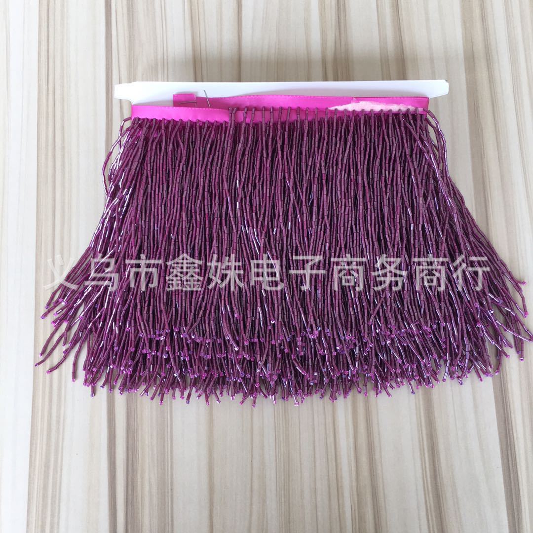 15cm golden tube bead tassels, fashionable handcrafted wedding dress, evening gown and dance dress tassels pic 8