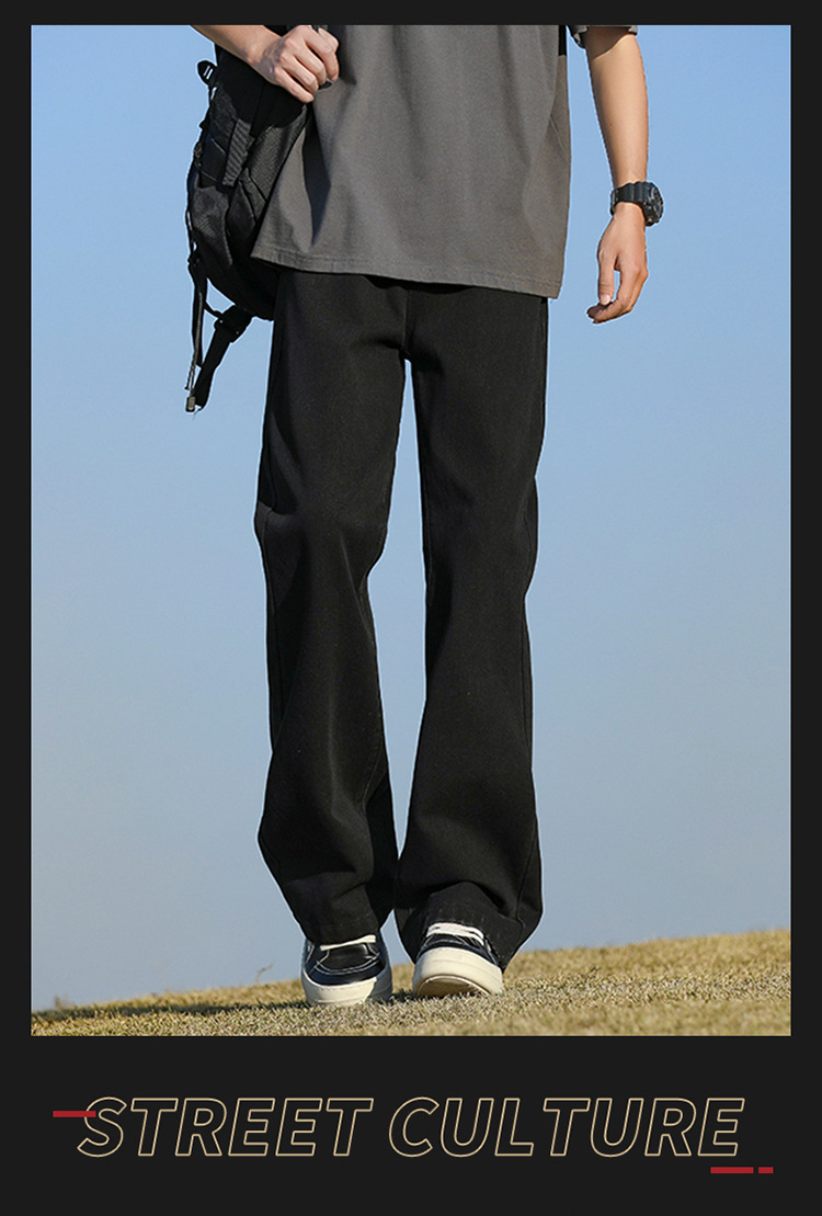 Slightly flared jeans for men, Spring/Summer 2025 new style American high street retro distressed straight-leg trendy loose pants pic 16