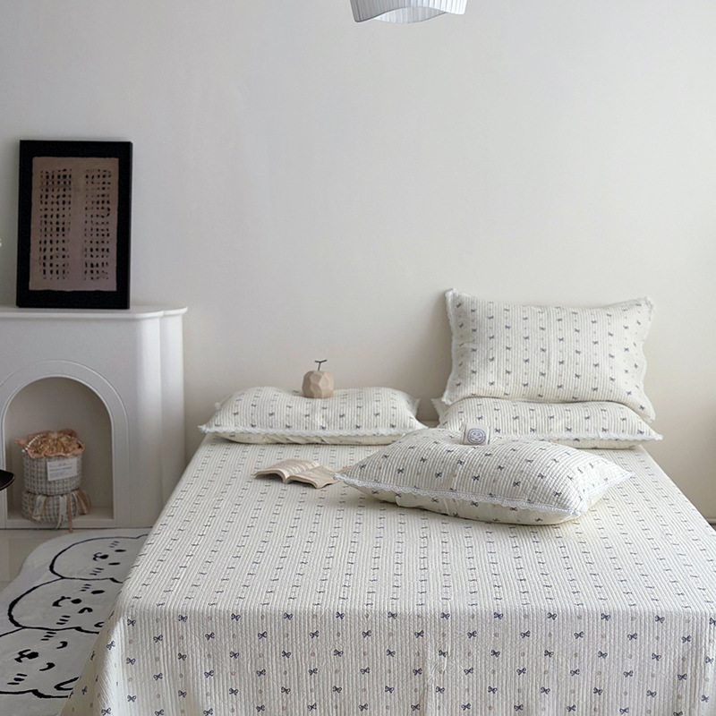 Lisa series, a three-piece set of all-cotton high-temperature sand-washed cotton bed cover, is skin-friendly, breathable and suitable for all seasons pic 74