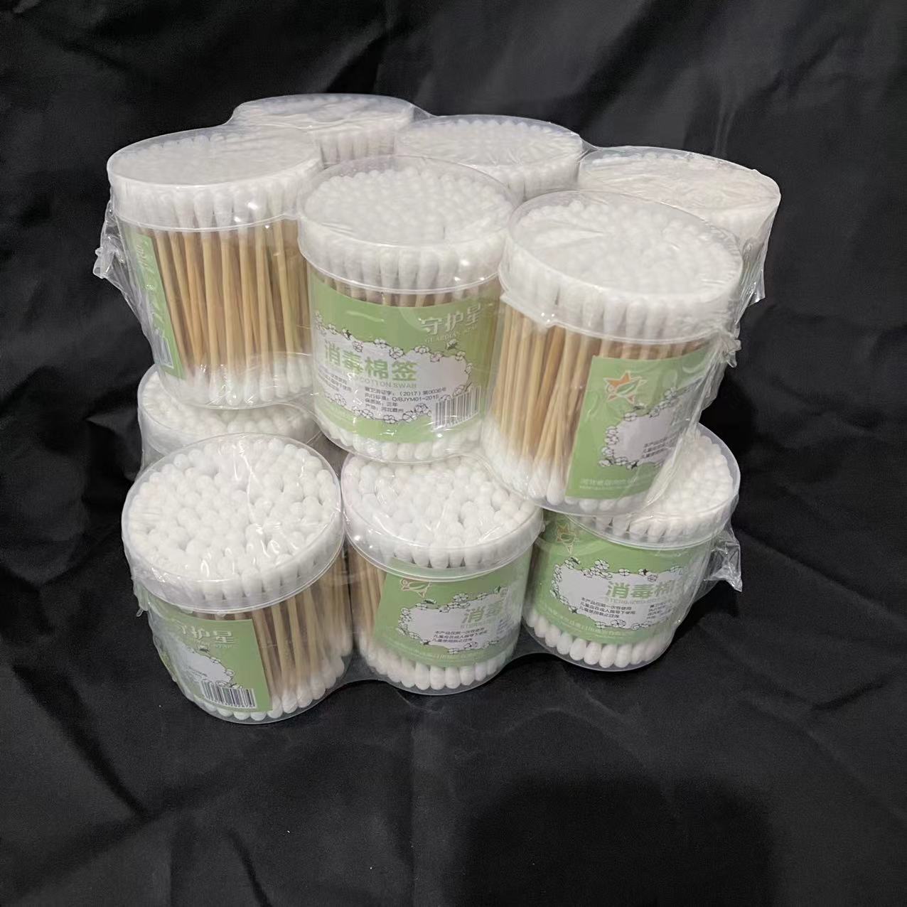【1-8 】 Large round cotton swabs 6 sets 240 per box 100 double-headed disposable cotton swabs, ear cleaning cotton swabs, cotton swab sticks, household daily-use cotton swabs 1 yuan 2 yuan supply pic 3