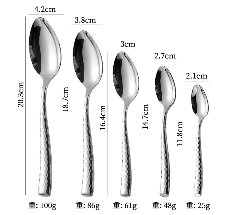 高档酒店餐厅精品锤纹西餐具全系列金色餐刀餐叉餐勺轻奢羽鳞系列详情8