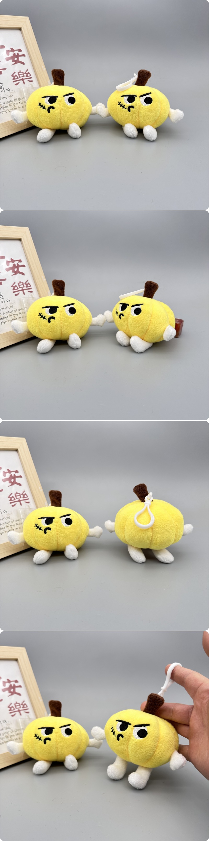 Creative claw machine plush toys, funny vegetable series, scallion, ginger and garlic pendants, broccoli keychains, and small gift batches pic 9