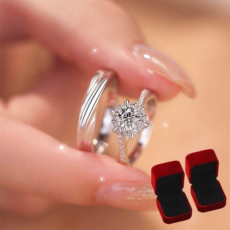 仿真假钻戒一对情侣结婚对戒活口可调节戒指求婚纱照礼仪式用道具详情11