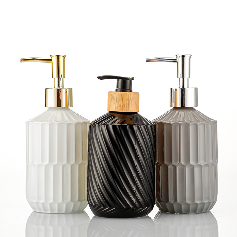 洗手液瓶透明加厚玻璃瓶空瓶高颜值皂液分装器2只装沐浴露瓶现货详情9