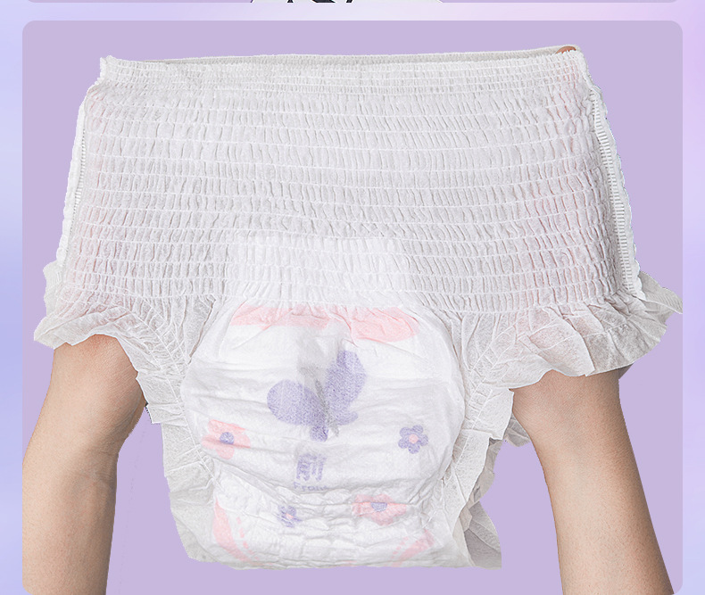 棉柔5片装夜用L码内裤型卫生巾经期姨妈裤安睡裤夜安裤安心裤批发详情15