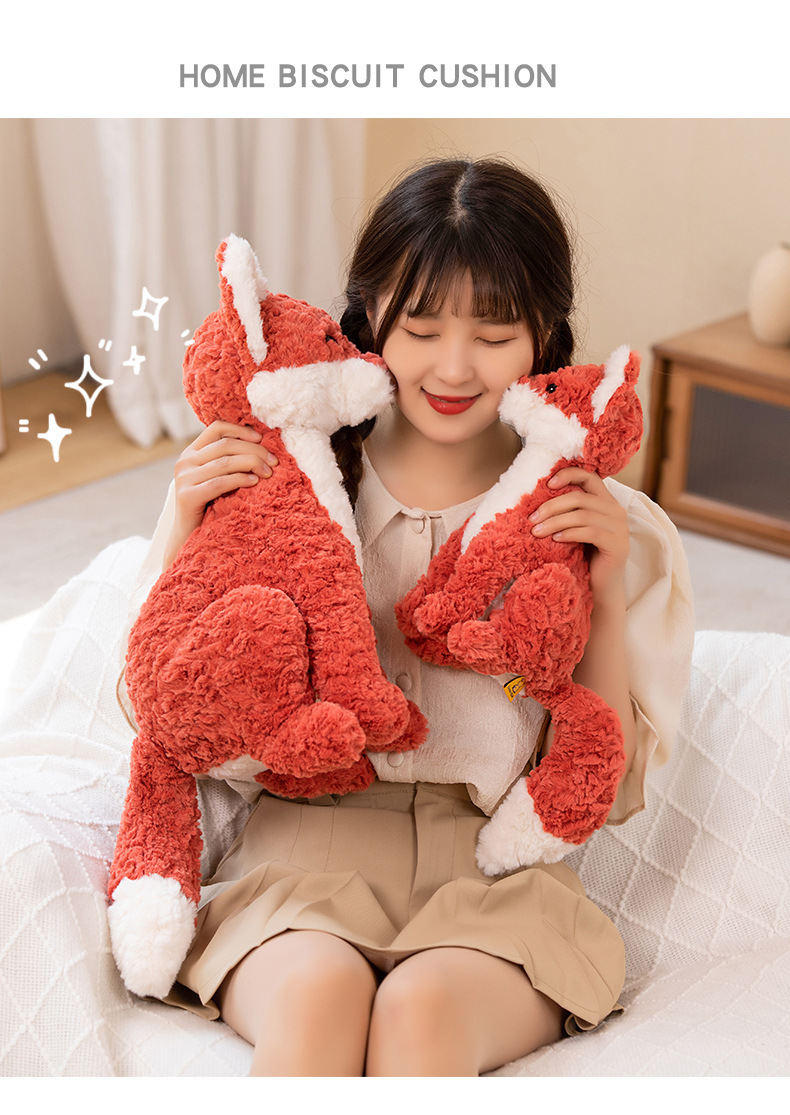 Cute cross-border fox doll plush toys for children and girls as birthday gifts, soothing sleeping dolls pic 7