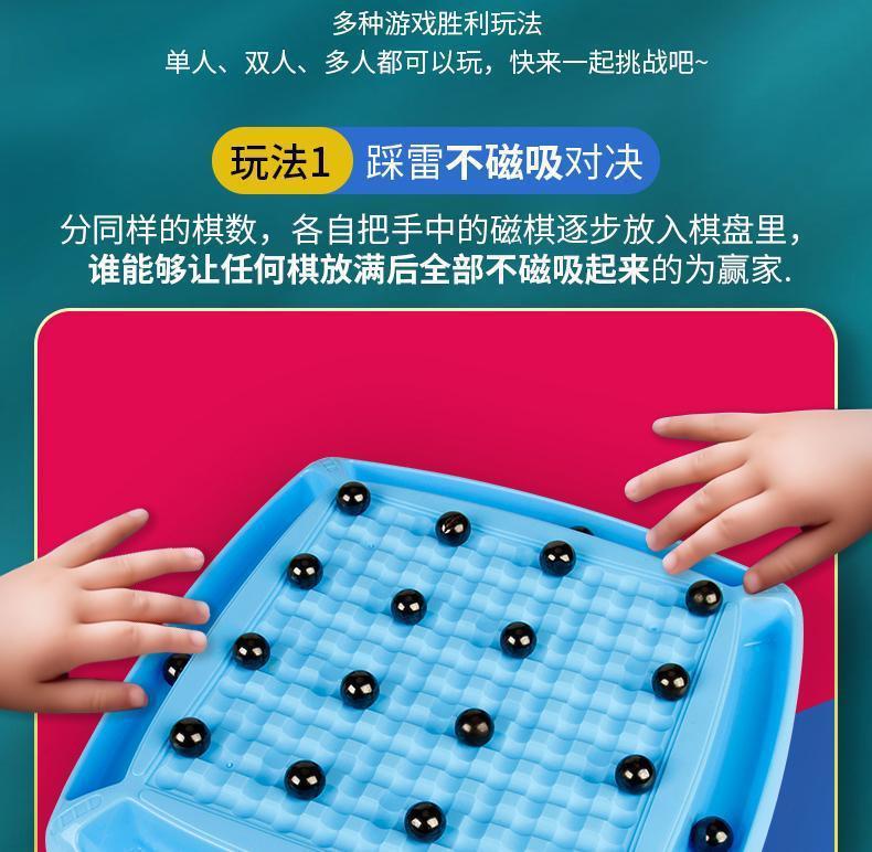 亚马逊英文版踩雷磁力感应棋盘桌游对战棋益智玩具对战互玩游戏盘详情5