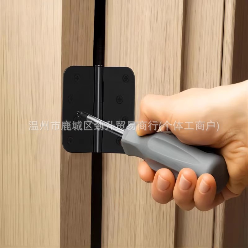 American-style rounded corner hinges, matte black plastic flat opening iron hinges, 3-inch, 3.5-inch, 4-inch large rounded corner civilian door and window hinges pic 8