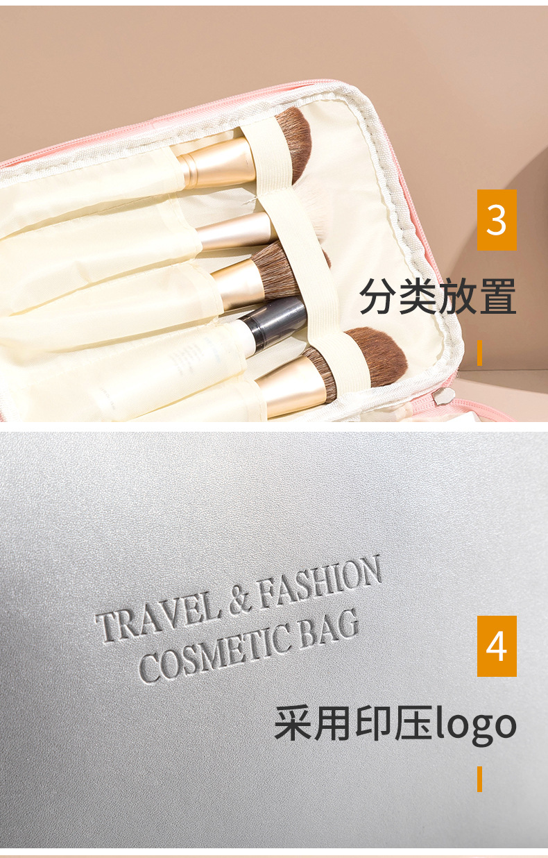 PU化妆包女便携多功能旅行防水收纳洗漱包现货批发礼品可印制LOGO详情8