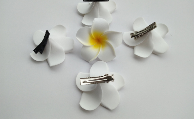 Colorful frangipani hair clips, headwear, flower hair accessories, seaside vacation simulation flower gift accessories, frangipani pic 10