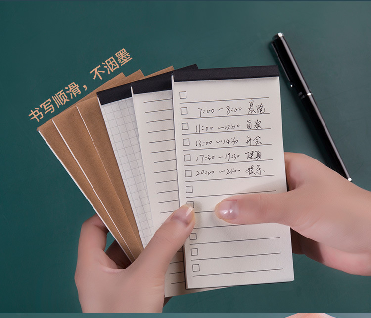 Korean creative stationery, tear-off practical notepad, kraft paper portable notepad, TODO plan notes pic 10