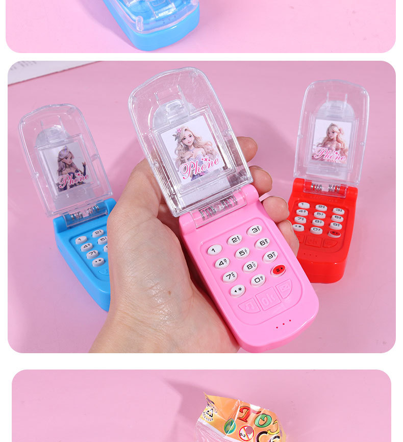 公主音乐灯光翻盖手机创意儿童电话玩具仿真益智早教地摊玩具详情14