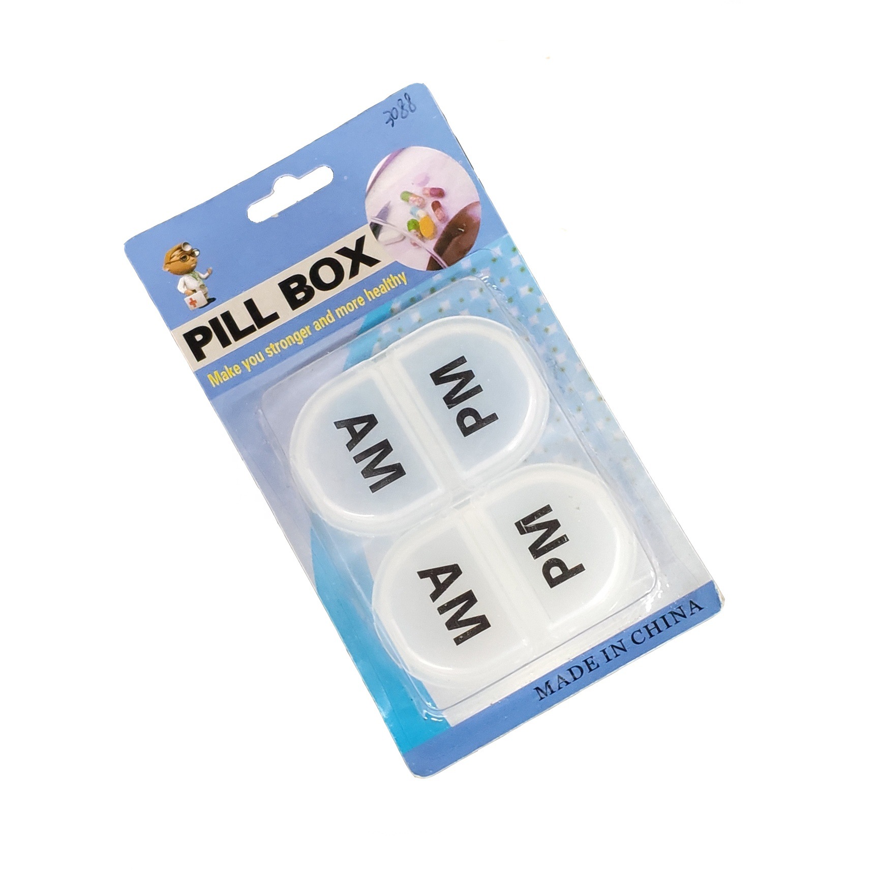 Cross-border exclusive PP plastic small medicine box, travel mini portable medicine storage box, flip lid pill dispensing box pic 10