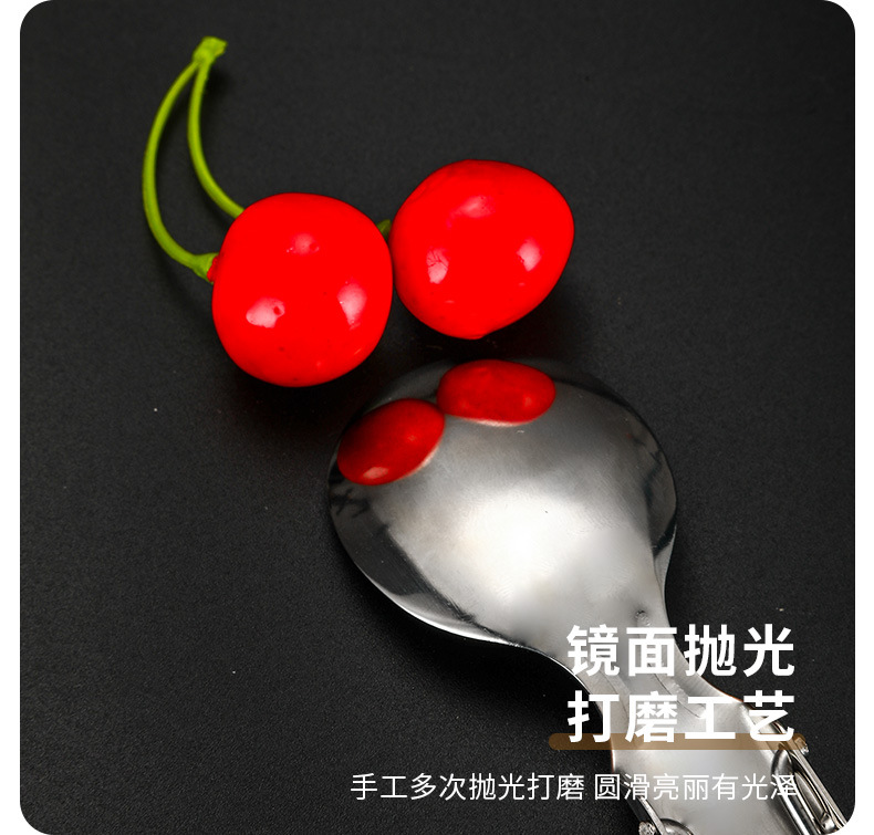 亚马逊304不锈钢折叠餐具套装刀叉勺筷子旅行便携式野餐跨境餐具详情13