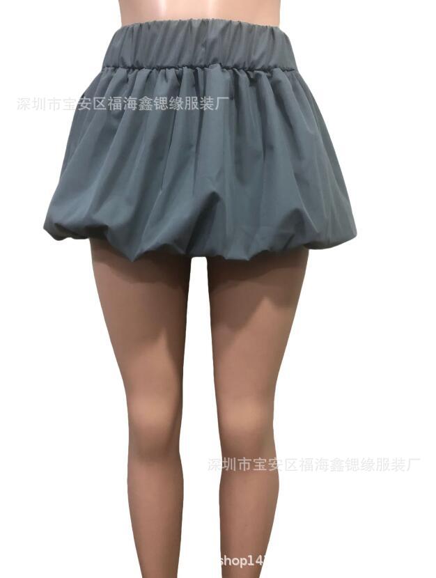 欧美2025性感女装新款纯色百搭Bubble泡泡裙高腰半身裙12色现货详情1