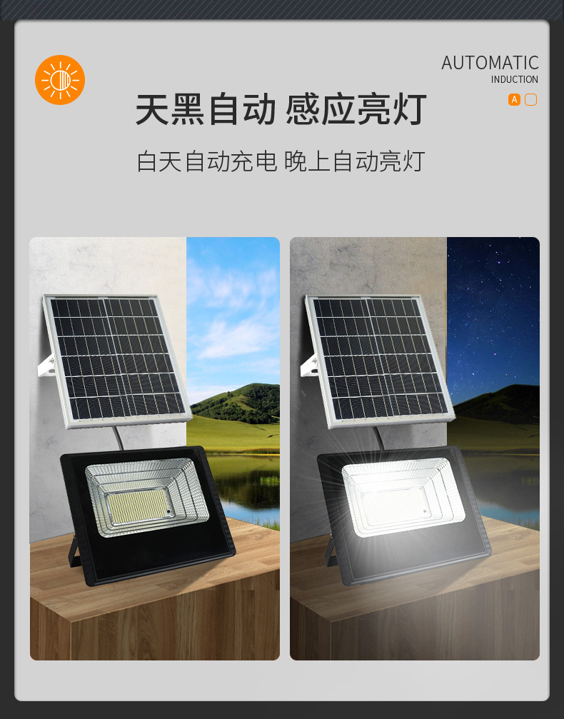 LED太阳能灯户外庭院灯防水大功率超亮家用太阳能投光灯2024详情19