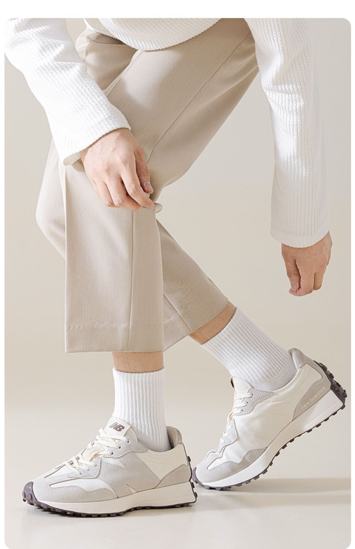 新疆长绒棉袜子黑白灰纯色抗菌束腰透气防臭商务休闲纯棉长筒袜子详情19