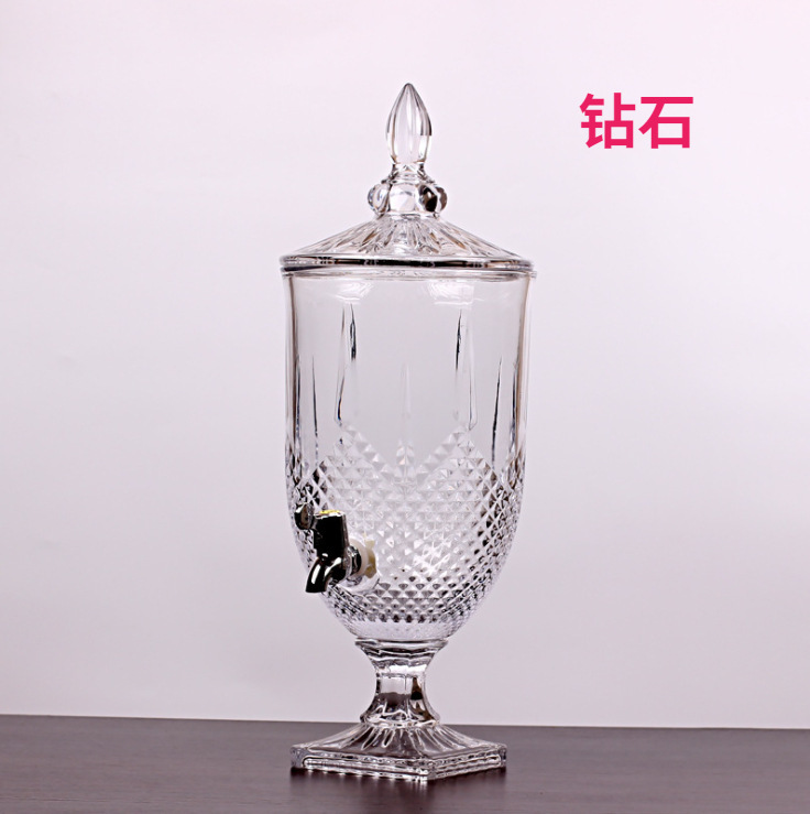 玻璃果汁罐饮料桶带龙头商用柠檬水果汁桶 大容量密封详情4