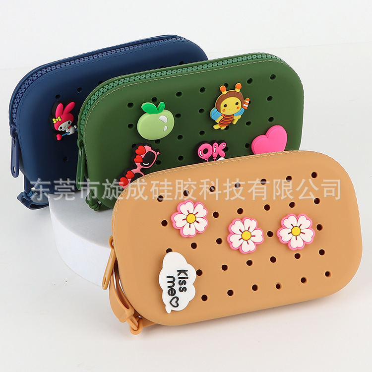 新款硅胶小椭圆零钱包化妆包DIY装饰洞洞硅胶收纳包diy洞洞装饰包详情10