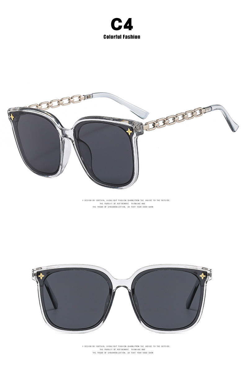 2022 New style sunglasses for women, high-end Instagram-popular sun protection sunglasses, large frame round face slimming glasses for men pic 12