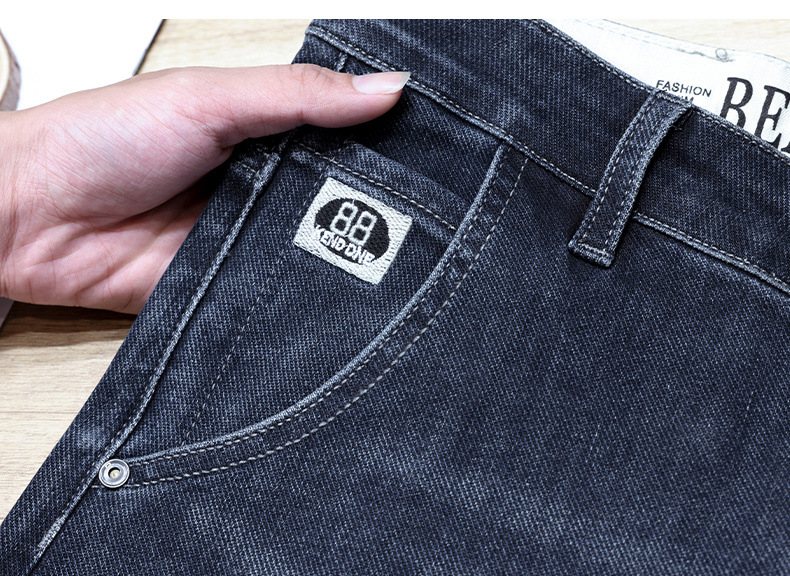 The new spring 2026 stretch jeans for men are loose, comfortable, straight-leg, durable and casual long pants pic 17