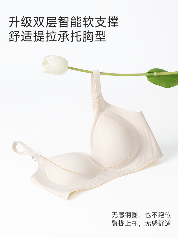 裸感普拉提无痕内衣女士软支撑小胸聚拢显大侧收副乳防下垂服装模特展示道具详情14
