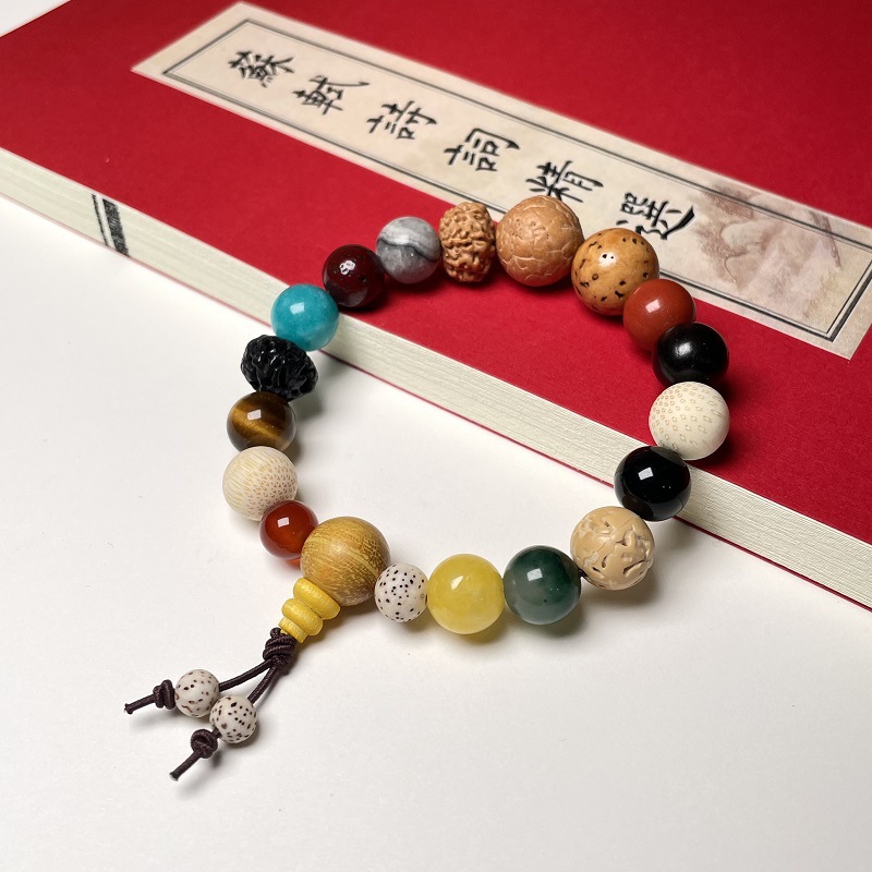 十八籽手串杭州灵隐同款一二三四五代多宝菩提十八子平安念珠佛珠详情16