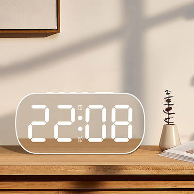 New cross-camera multi-functional clock LED electronic clock, fresh living room wall clock, can be hung or stood up, dual-purpose clock 6650 pic 4
