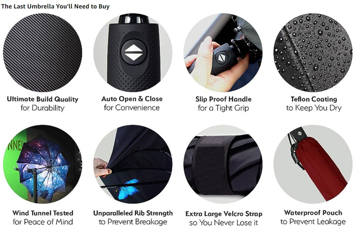 双层透气折叠伞全自动一键开收防风三折伞跨境热销单品2024爆款伞详情10