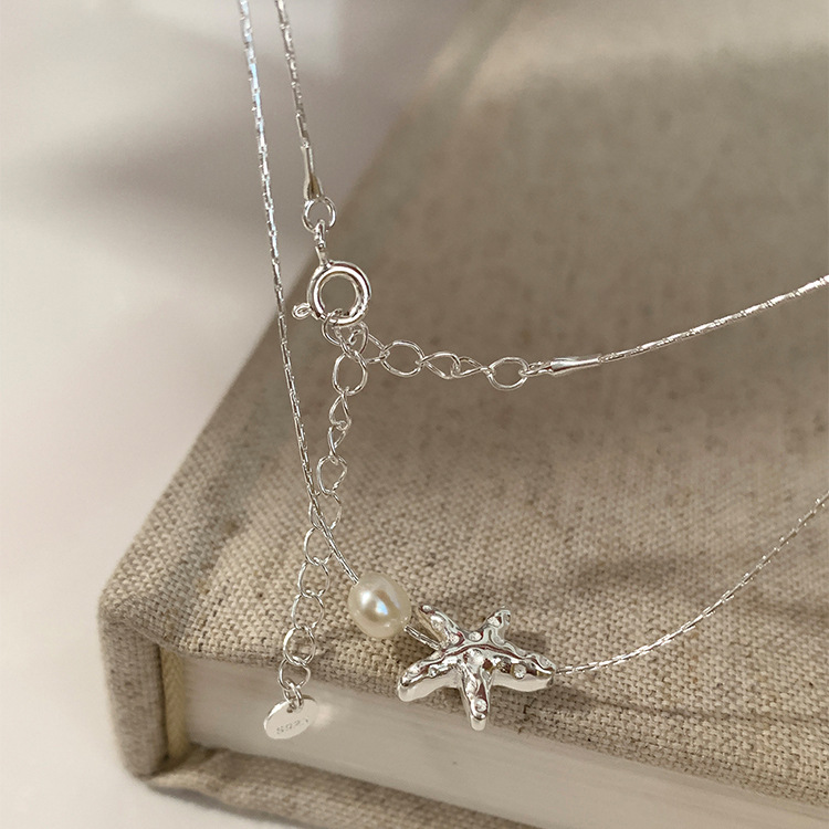 韩国ins冷淡风轻奢气质温柔海星珍珠项链女简约小众设计感锁骨链详情2