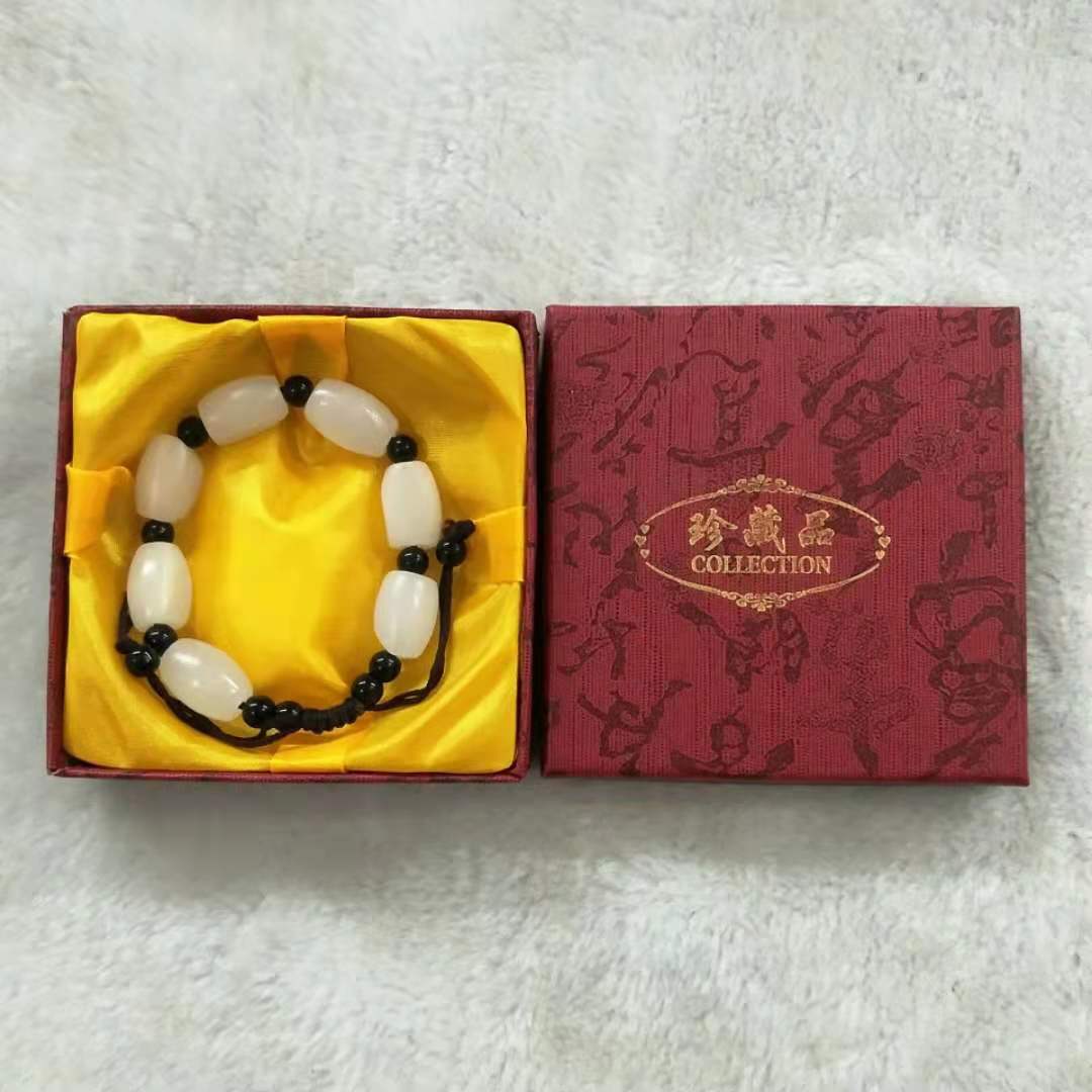 Afghan jade bracelets for men and women, Buddhist prayer beads, white jade bracelets, jade shaped beads, live-streaming at street stalls, wholesale of opening gifts pic 10