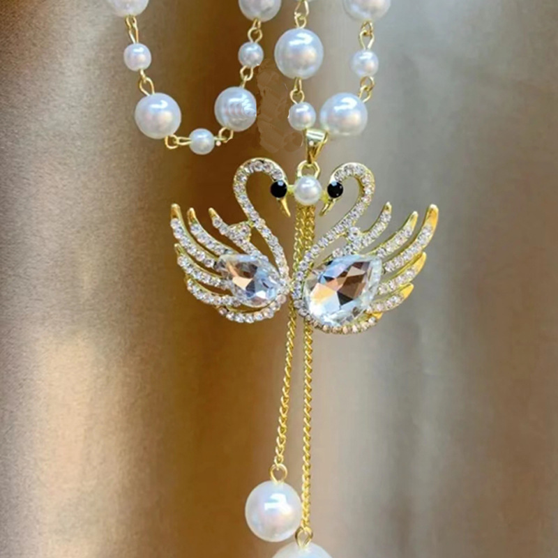 轻奢合金小香风珍珠项链长毛衣链女高级感时尚百搭装饰品配饰挂件详情8