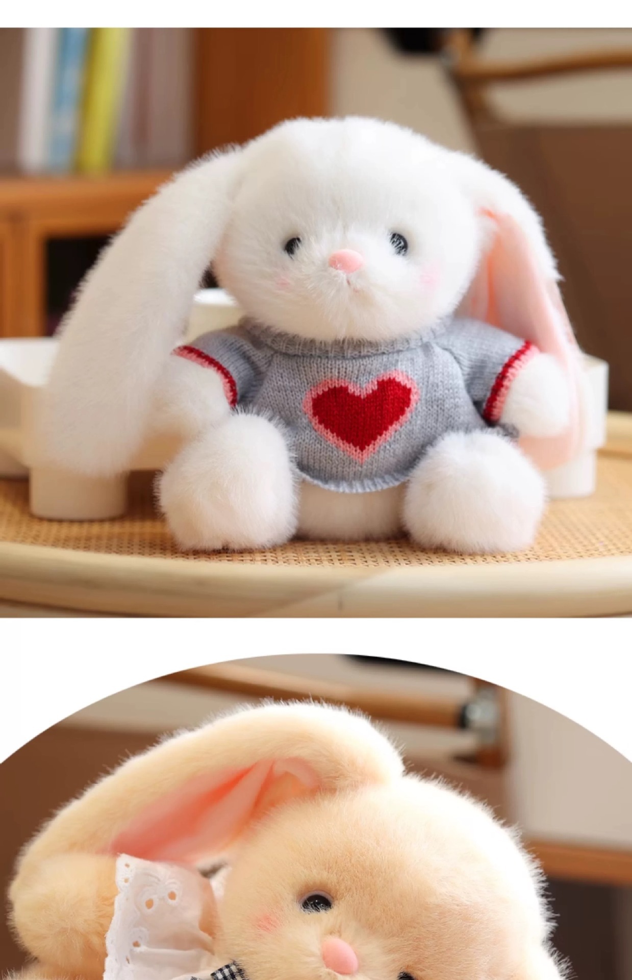 可爱国潮垂耳小兔子公仔毛绒玩具小白兔玩偶安抚娃娃情侣兔生日礼物详情7