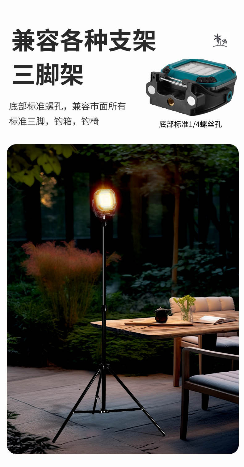 露营灯COB工作灯磁吸检修灯USB充电多功能户外野营LED露营照明灯详情7