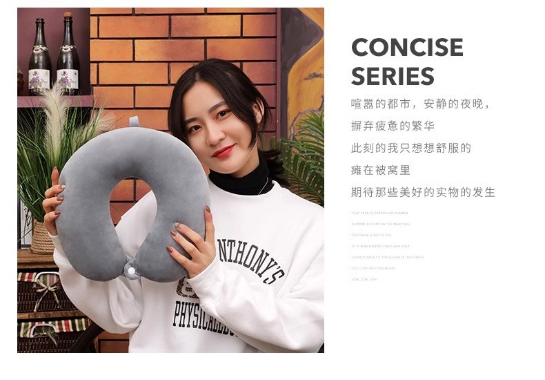 【 New customers 0.01 free shipping 】 U-shaped neck pillow, neck cushion, neck protection pillow, nap U-shaped pillow, travel pillow pic 4