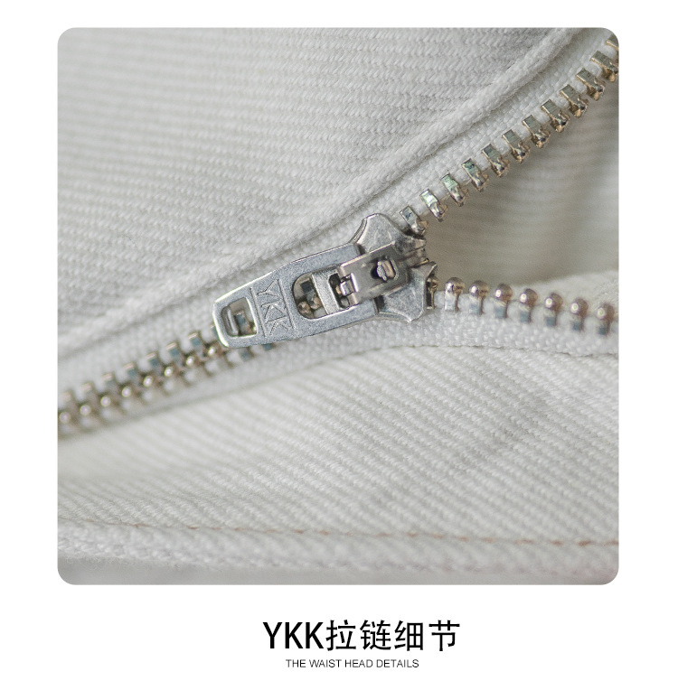 Factory direct sales of new winter fleece and thickened white jeans for women, loose, casual, wide-leg, laid-back style sickle pants pic 17