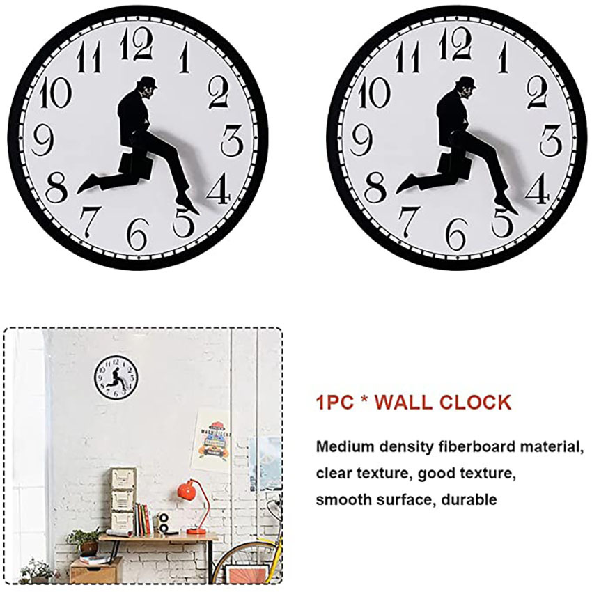 Cross-border wall clock, walking time merchant briefcase clock, wall-mounted home creative clock, living room clock pic 4
