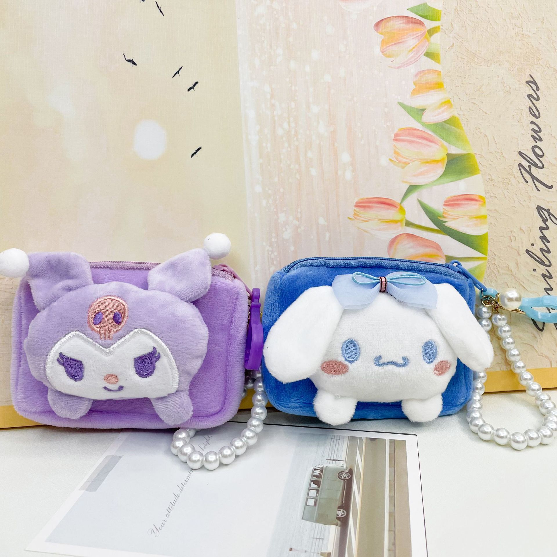 日韩零钱包卡通可爱公仔方形小钱包情侣硬币耳机收纳包小礼品批发详情5