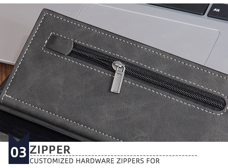 新款男士长款钱包baellerry跨境多卡位三折钱夹简约商务拉链票夹详情31