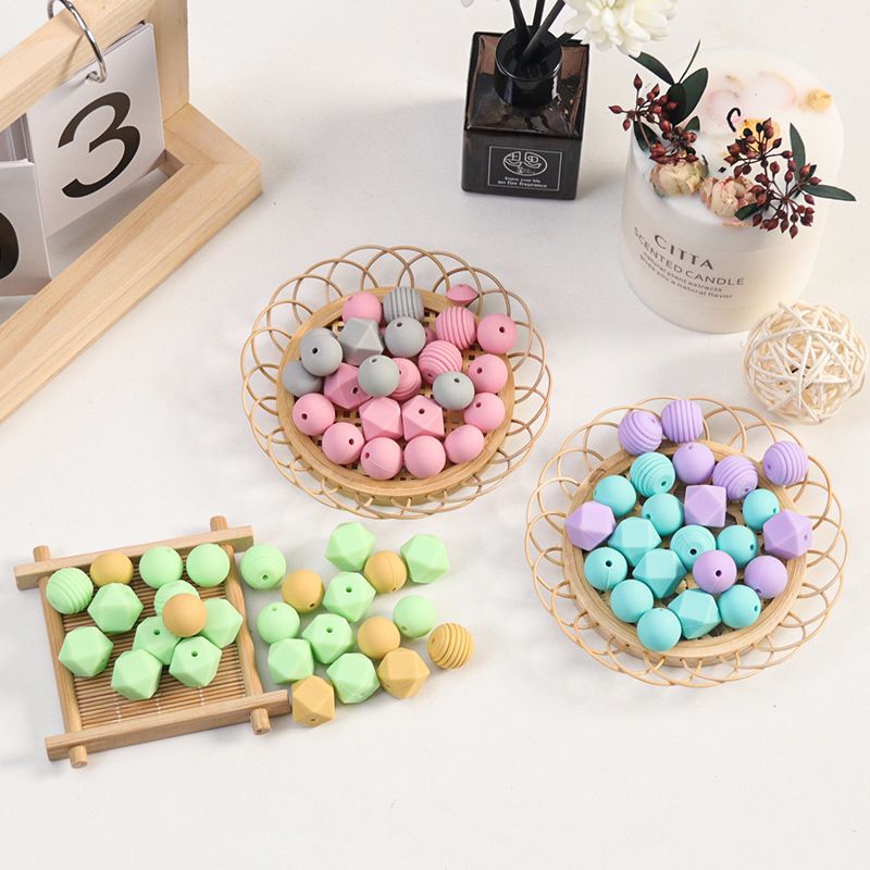 食品级硅胶珠15mm糖果色硅胶圆珠 婴儿饰品配件防掉链批发 散珠串珠安全环保儿童DIY手工材料详情8