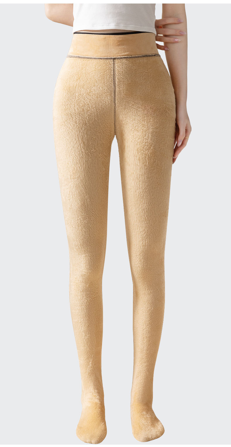 跨境专供假透肉特大码一字裆打底裤保暖女光腿加绒加厚透肤连裤袜详情11